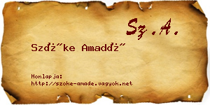 Szőke Amadé névjegykártya